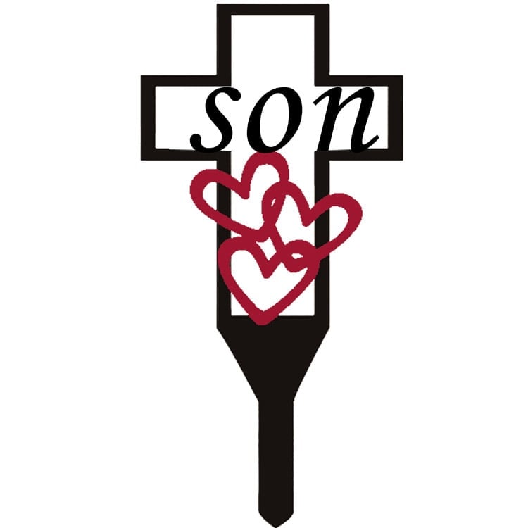 💖Cemetery Memorial Cross Stake for family member