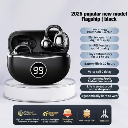 2025 New Arrival - Ear Clip Bluetooth Headphones with Touch Screen
