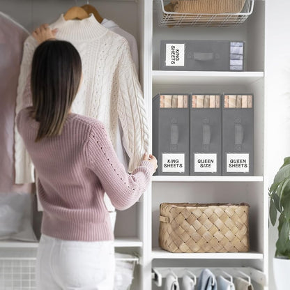 Sturdy Foldable Bed Sheet Closet Organizers and Storage