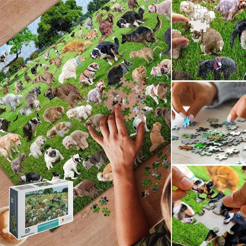 1000 Pieces Puzzle, 101 Dogs Pooping Puzzle