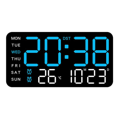 8.67''/16" Digital Wall Clock with RGB Color Changing Remote Control