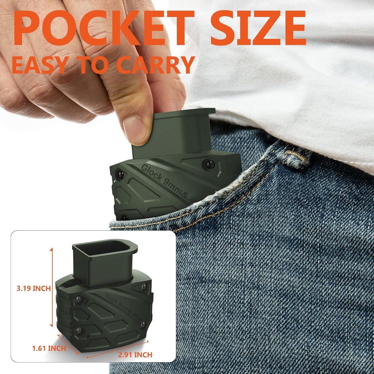 Magazine Speed Loader for Glock 9mm/.40.Fits Glock 17,18,19,22,23,24,26,27,34,35,45 and 47