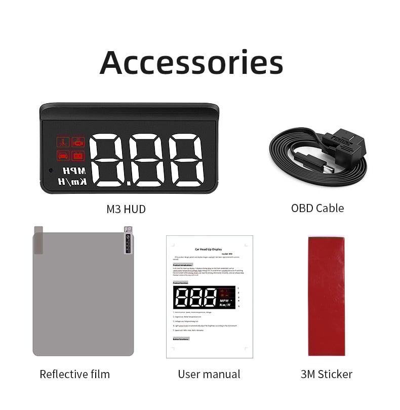 OBD2 HUD Car Head Up Display Projector Speedometer