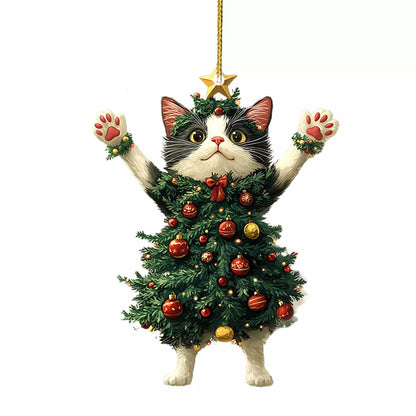 🔥Last Day Promotion 49% OFF🎁Funny Black and White Cats Christmas Ornament