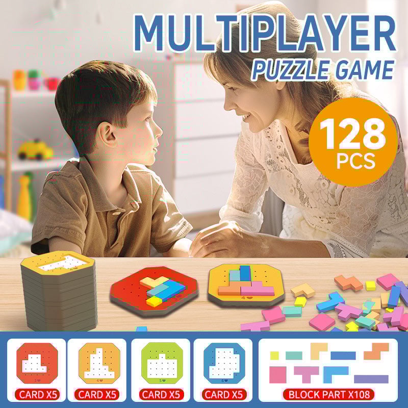 🔥LAST DAY SALE 49% OFF-👪Colorful Block Jigsaw Puzzle Game