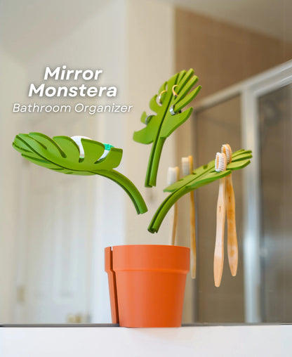 Mirror Monstera - Bathroom Organizer