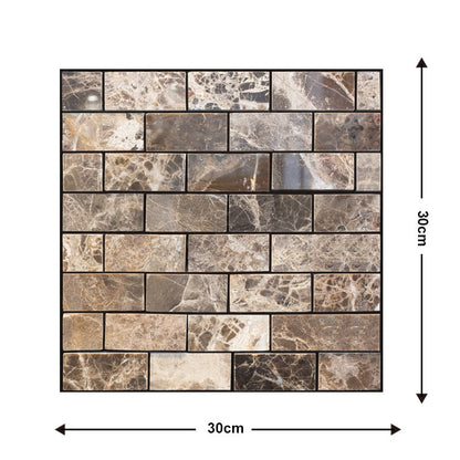 10Pcs 3D Peel and Stick Wall Tiles(12x12 inches)