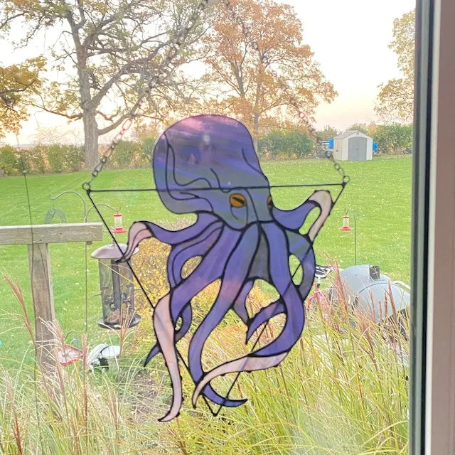 🐙Octopus Stained Suncatcher- Window Wall Hangings