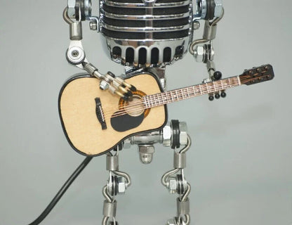 🎁Vintage Microphone Robot Desk Lamp - Get Free Guitar!!