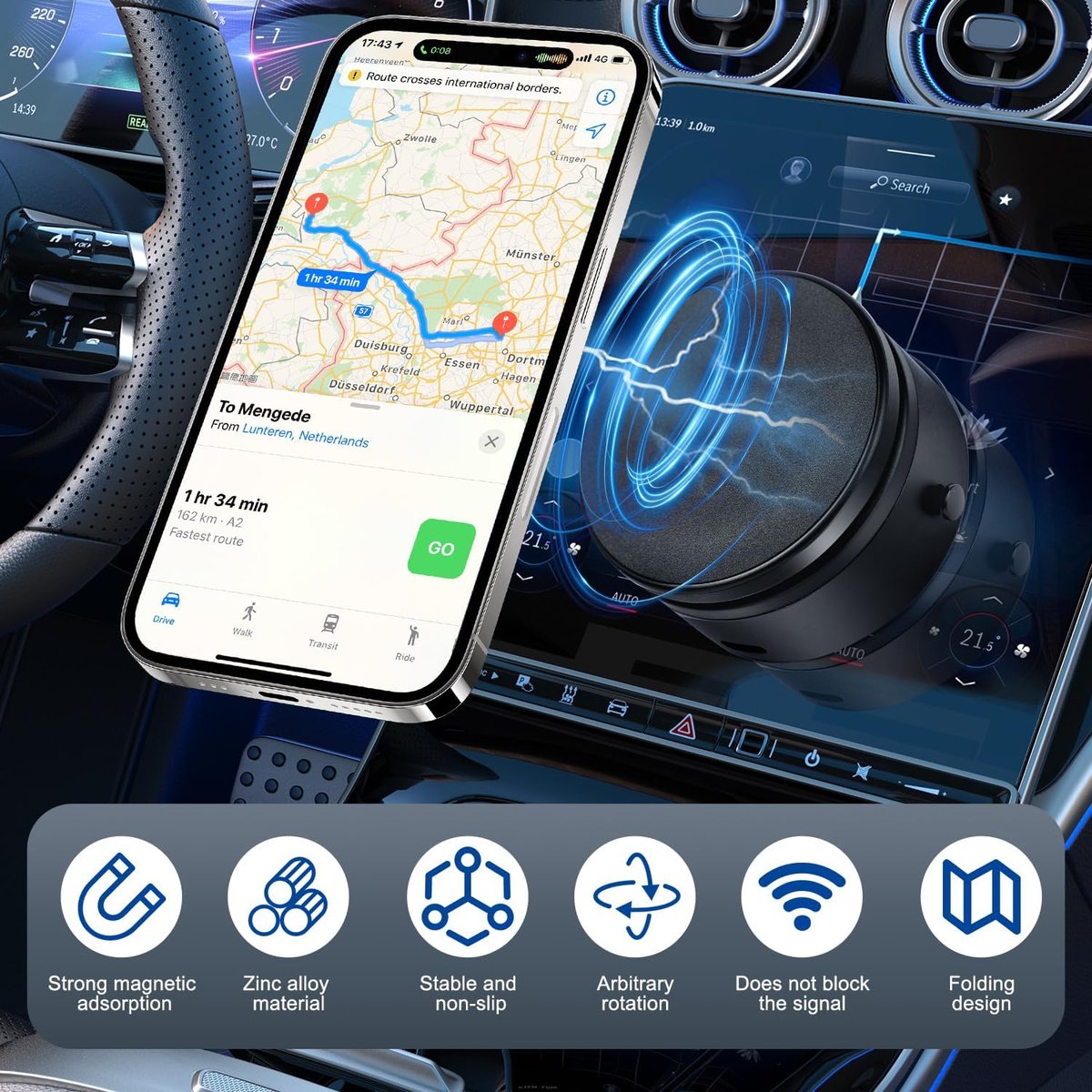 New JOYYE 360° Rotatable Car Magnetic Phone Holder🤳