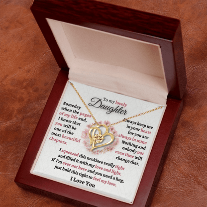 For Daughter - I LOVE YOU Diamond necklace