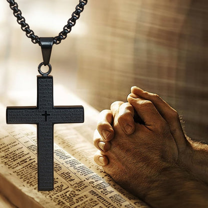 💖Last Day 49% OFF - ✝️Lord's Prayer Scibble Cross Necklace