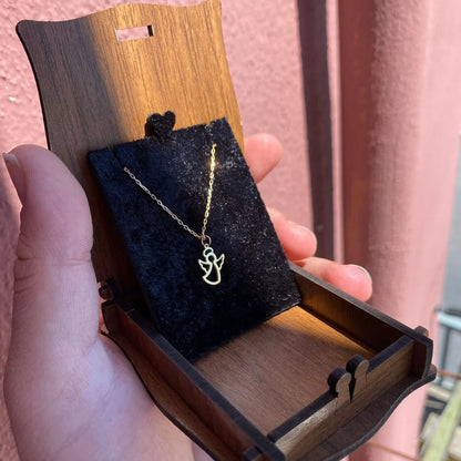 🔥Handmade 24K Gold Guardian Angel Charm Necklace - Ready to Ship
