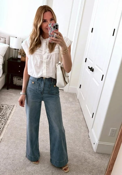 ⏰NEW EXCLUSIVE FLASH SALE - 48% off📢💥Tummy Control Sailor Wide Leg Trouser