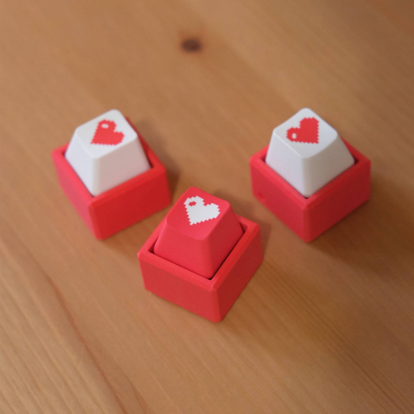 💗Pixel Hearts Keycaps Fidget Key Chain