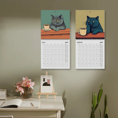 📅Year-end Promotion 49% Off🐈2025 Cat Calendar - Cats Chillin' With Coffee