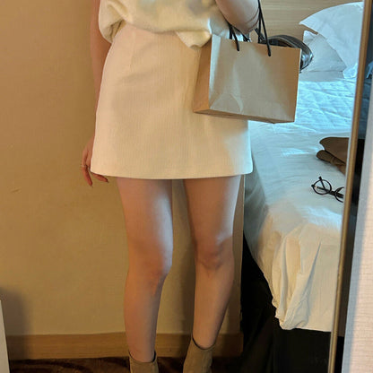 A-line Corduroy Casual Skirt