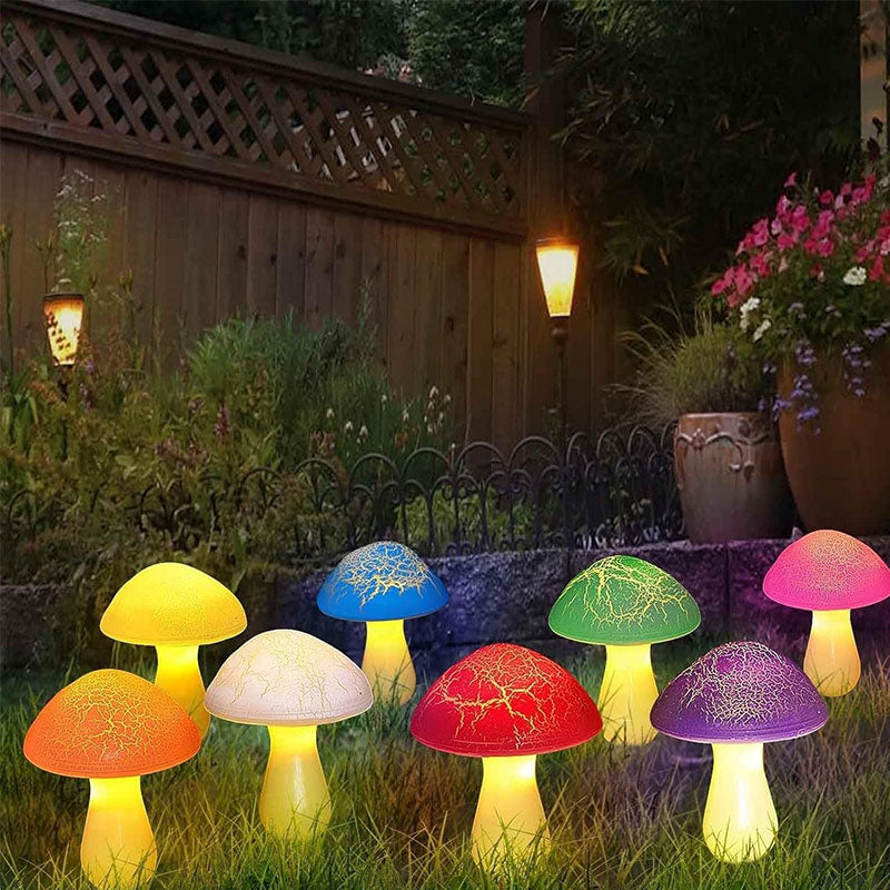 Solar-Powered Mushroom Garden Lights