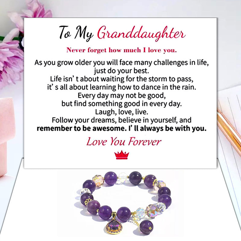 Natural Amethyst Water Drop Bracelet