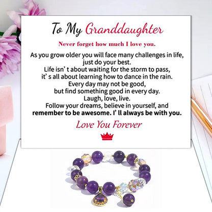 Natural Amethyst Water Drop Bracelet