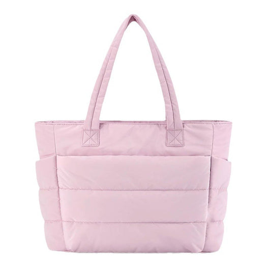 🎁Last Day Promotion 60% OFF-👜BAGSMART Tote Bag for Women, Lightweight Puffy Tote Bag with Compartments, Quilted Shoulder Bag Handbag for Travel, Work