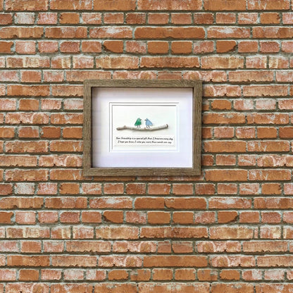 Sea Glass Art, Seaglass Birds, Friend Birthday Gift，Handmade