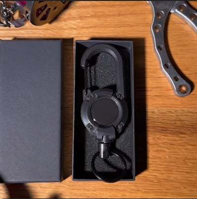 Outdoor Automatic Retractable Wire Rope Luya Tactical Keychain