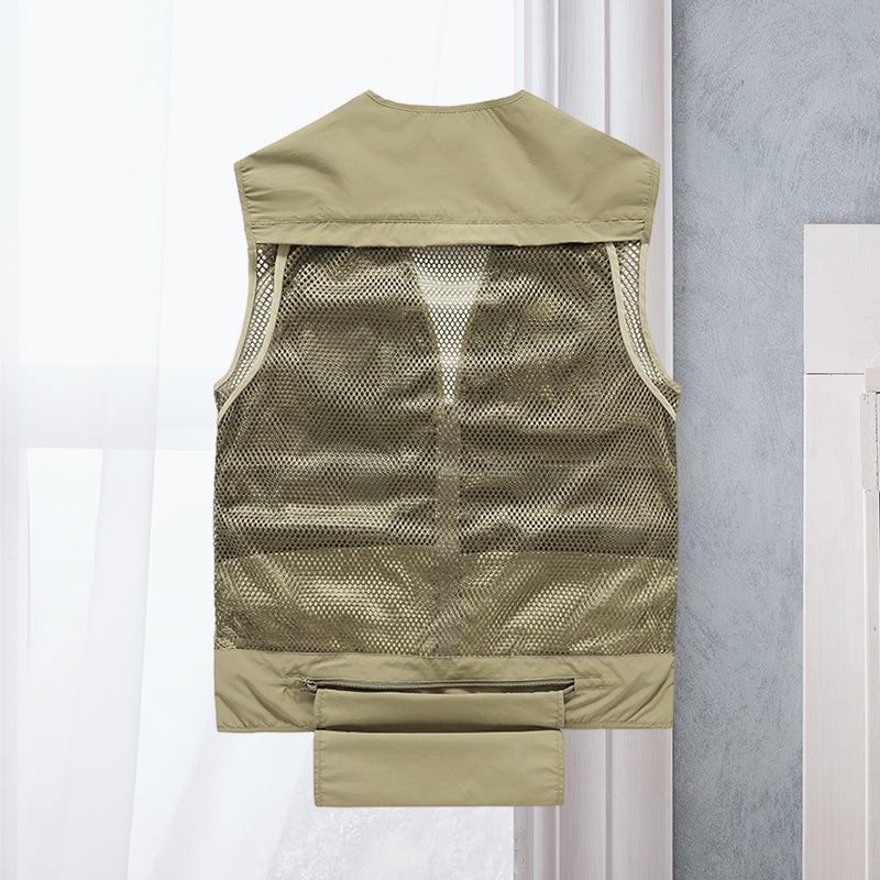 🔥Last day 48% OFF - 😍Breathable Mesh Zip Cargo Vest