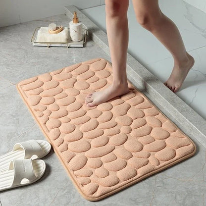 💥Hot Sale 48% OFF💥Cobblestone Embossed Bathroom Bath Mat