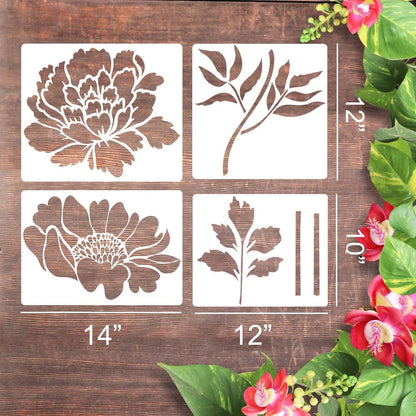 💐 Eptchn Garden Fence Large Flower Stencils🌻DIY Decoration BloomTrace