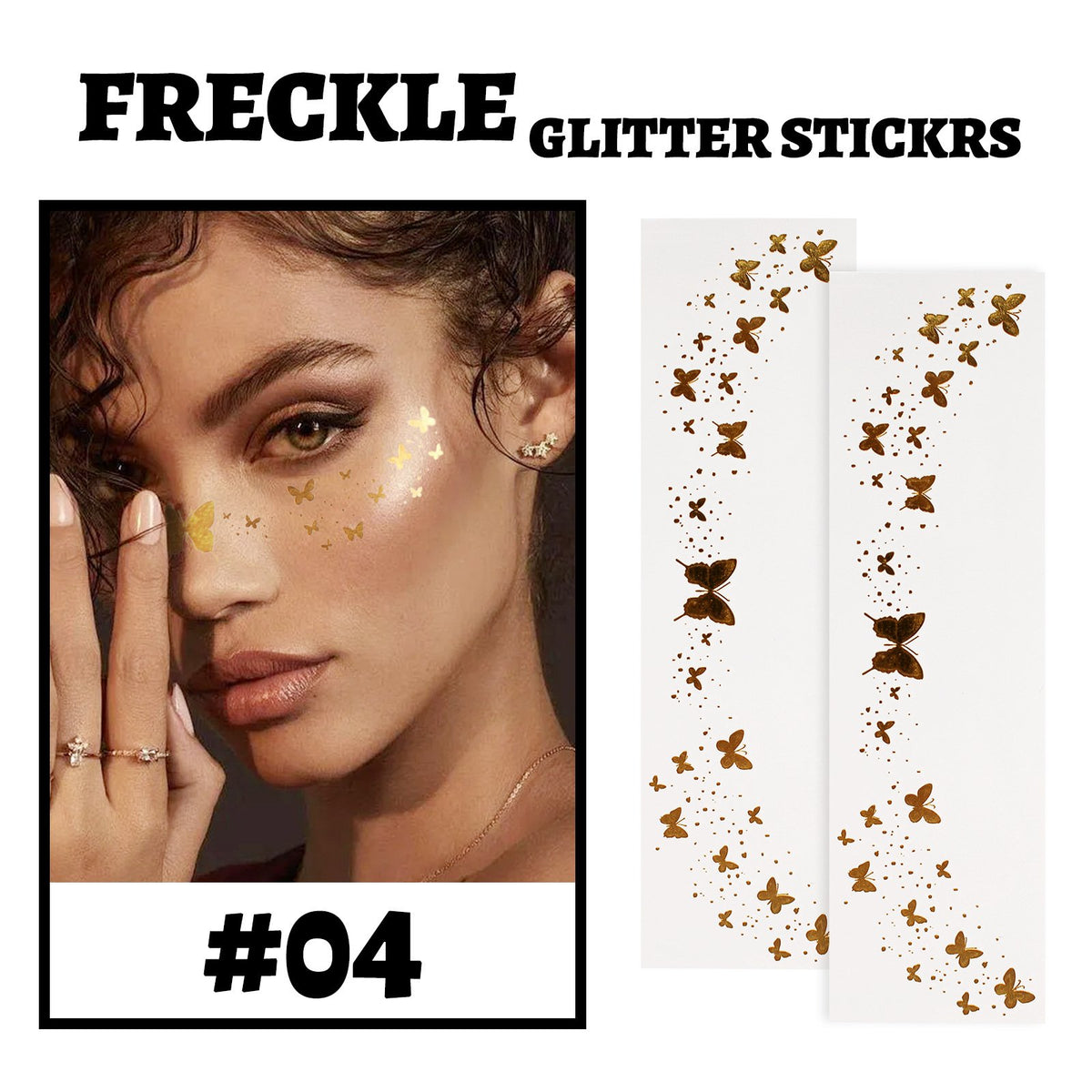 🏆Same style as Swifty🏆Gold Glitter Freckles Makeup Patches