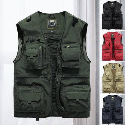 🔥Last day 48% OFF - 😍Breathable Mesh Zip Cargo Vest