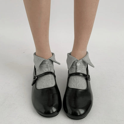 Shirt Collar Button Socks