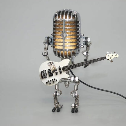🎁Vintage Microphone Robot Desk Lamp - Get Free Guitar!!