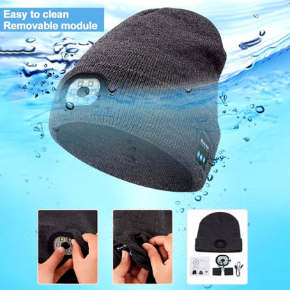 ❄️Winter— Gift Bluetooth Beanie with LED Headlight and Removable Speakers