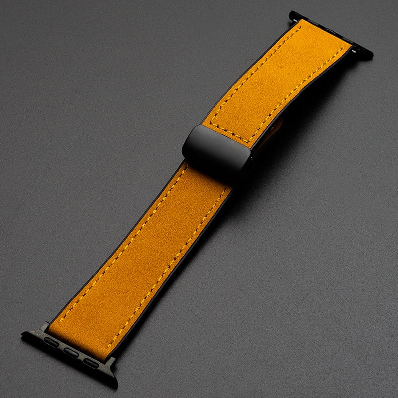 🔥2025 New Arrival🔥Crazy Horse Leather Silicone Watch Strap For Apple watch