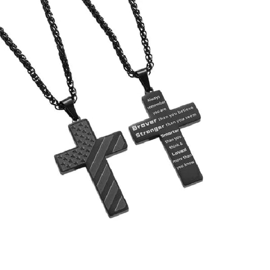 ✝️✨49%OFF- 🎁IronPride Cross American Flag Cross Necklace