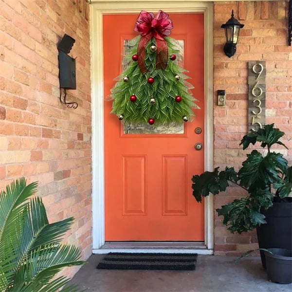 🔥Hot Sale 49% OFF 🎄Handmade Christmas Tree Wreath for Front Door