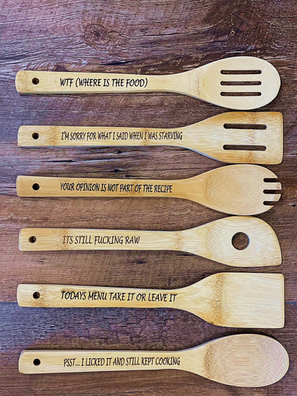🤣Funny Wooden Spoon Set ( 6 pcs )