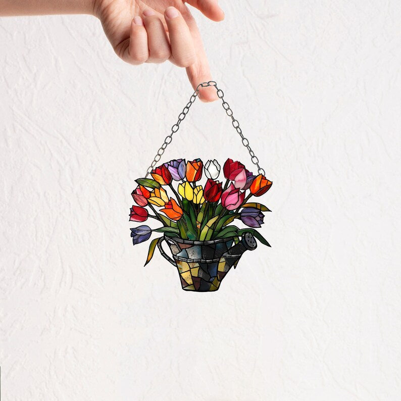 🔥🔥2025 Mother's Day Gift 50% Off--Flowers Suncatcher Ornament