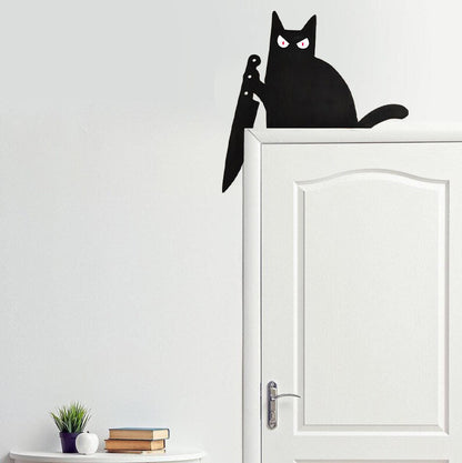 🌲2024 Christmas Hot Sale 🔥Bully Cat Door Frame Decoration