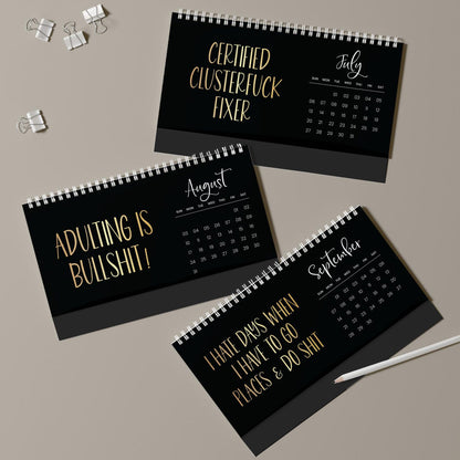 2025 Desk Calendar for Tired-Ass Employees-Shit I Want To Say At Work But Can't