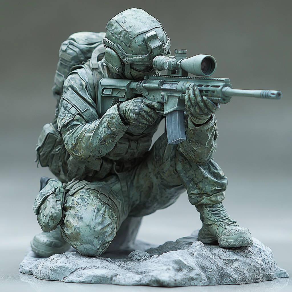 Rifle Soldier Figurine