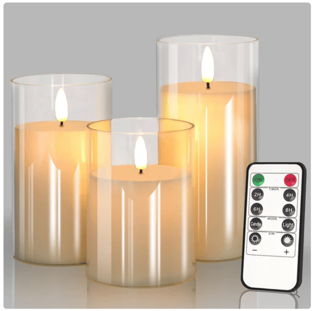 🔥Flameless candles (3 candles)