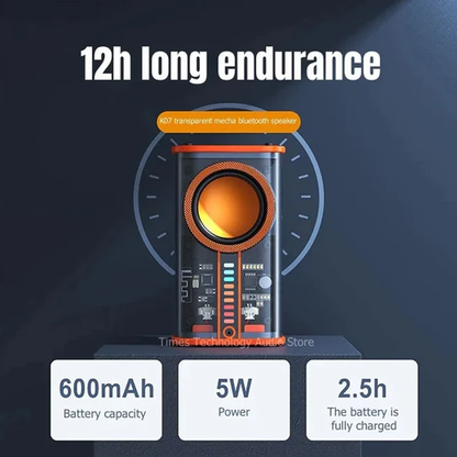 Tokyo Transparent mecha wireless bluetooth speaker