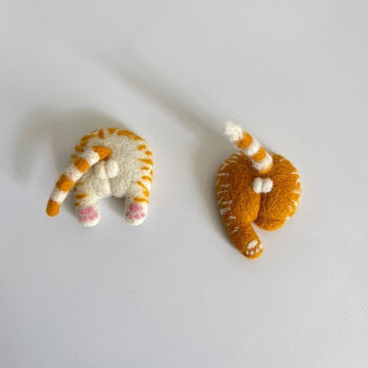 😻Handmade-Needle felted butt gag cat car accessories