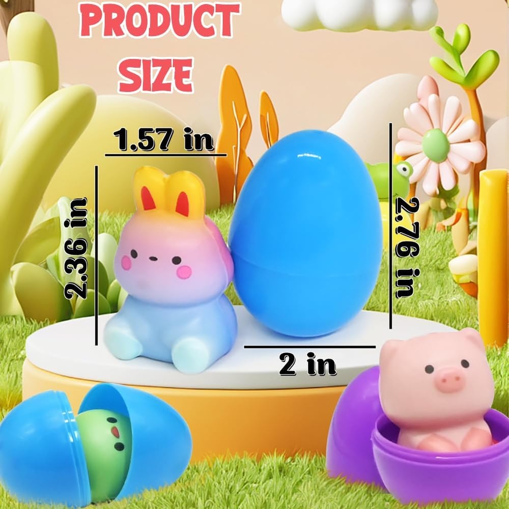 24 PCS Easter Eggs Prefilled Slow Rising Squishy Toys