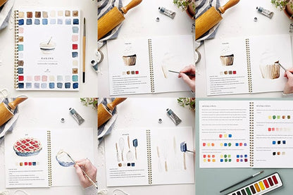 🔥LAST DAY 60% OFF - 💕Watercolor Workbook 🖼️Beginner-Friendly