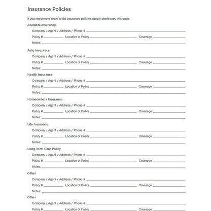 Putting Things In Order to help my loved ones when I'm gone