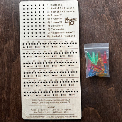 🎲Phase 10 Score Board